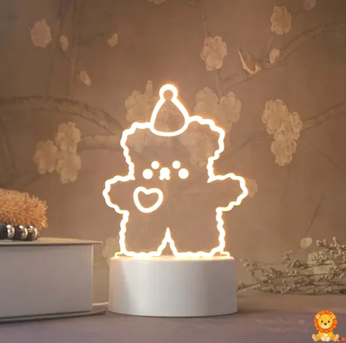 3D 情侣熊灯
