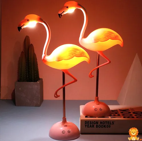 Lampe de chevet flamant rose