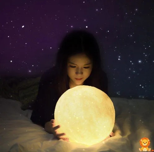 Večbarvna LED svetilka v obliki lune