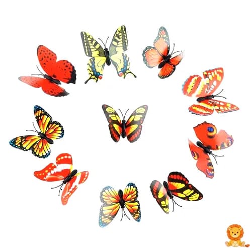 Lampe LED papillon multicolore, lumière douce et apaisante, idéale pour la chambre d'enfant, design mignon et sécurisé. - View 4