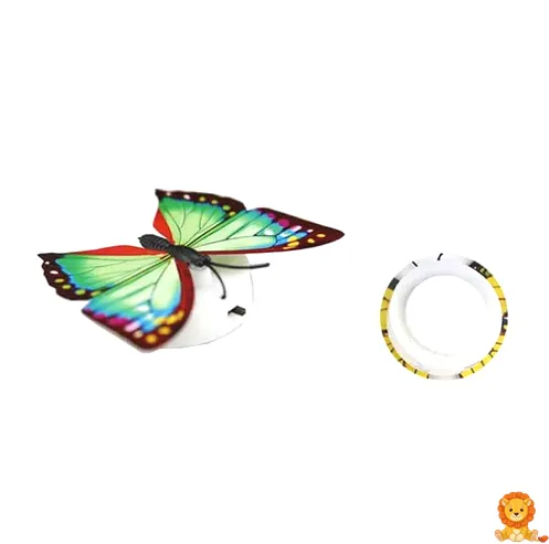 Lampe LED papillon multicolore, lumière douce et apaisante, idéale pour la chambre d'enfant, design mignon et sécurisé. - View 5