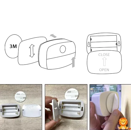 Đèn LED không dây cảm biến màu trắng, thiết kế nhỏ gọn, dễ dàng lắp đặt, chiếu sáng thông minh cho tủ quần áo, hành lang, cầu thang, hoặc bất kỳ không gian nào cần ánh sáng. - View 4