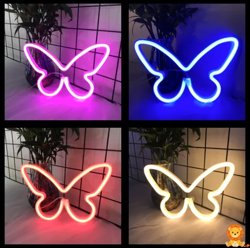 Lampe papillon néon LED
