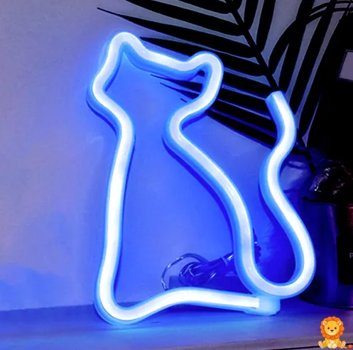 LED-es macska alakú éjszakai fény panel