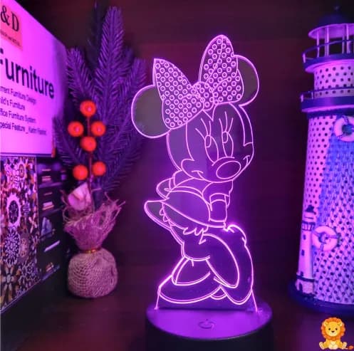 Disney Minnie Touch 3D Éjszakai Fény