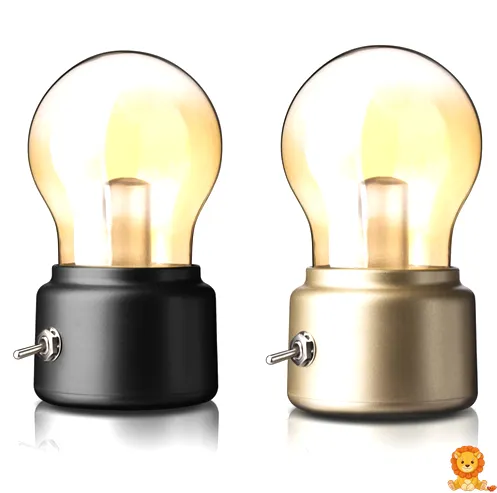 Bærbar vintage LED-pære nattlampe