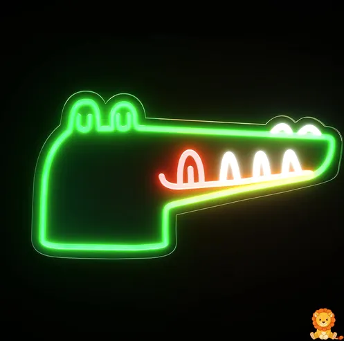 Lampu tidur dinosaurus dengan kepala buaya, terbuat dari silikon lembut, memancarkan cahaya hangat, cocok untuk menemani tidur anak-anak dan menciptakan suasana nyaman di kamar tidur. - View 1