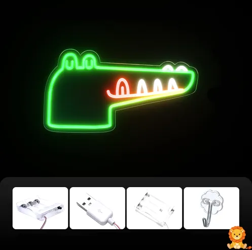Lampu tidur dinosaurus dengan kepala buaya, terbuat dari silikon lembut, memancarkan cahaya hangat, cocok untuk menemani tidur anak-anak dan menciptakan suasana nyaman di kamar tidur. - View 3