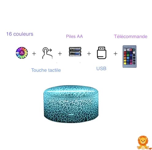 3D LED nočná lampa kôň, béžová farba, ilúzia koňa, s diaľkovým ovládaním, ideálna ako nočné svetlo pre deti. - View 5