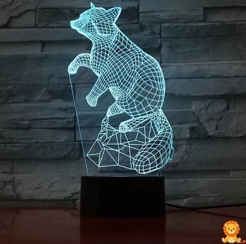 錯視キツネ 3D ナイトライト