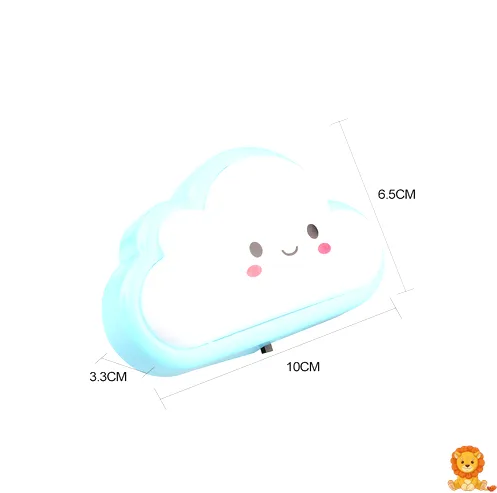 云朵造型 LED 3D 小夜灯，有玫瑰色、黄色和蓝色可选，营造温馨浪漫的氛围，节能安全，非常适合儿童房和卧室。 - View 2