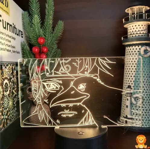 Naruto Uchiha Shisui LED noćna svjetiljka s detaljnim prikazom lika, savršena za obožavatelje Narutoa i animea. Dostupna s daljinskim upravljačem za jednostavnu kontrolu. - View 3