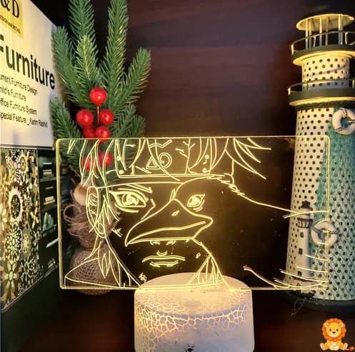 Naruto Uchiha Shisui LED noćna svjetiljka s detaljnim prikazom lika, savršena za obožavatelje Narutoa i animea. Dostupna s daljinskim upravljačem za jednostavnu kontrolu. - View 4
