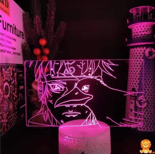 Naruto Uchiha Shisui LED noćna svjetiljka s detaljnim prikazom lika, savršena za obožavatelje Narutoa i animea. Dostupna s daljinskim upravljačem za jednostavnu kontrolu. - View 6