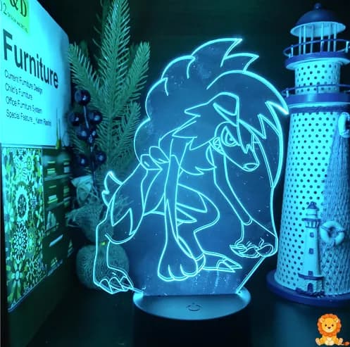 Lougaroc Pokémon LED Nachtlicht, leuchtend im dunklen Raum, mit optionaler Fernbedienung zur Steuerung der Helligkeit, ideal für Kinderzimmer und Pokémon-Sammler. - View 3
