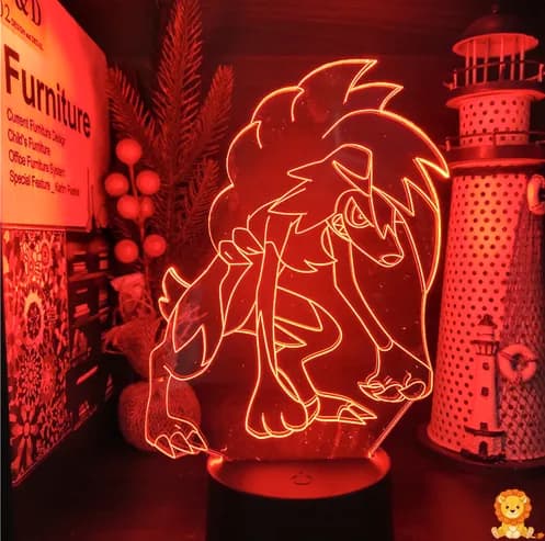 Lougaroc Pokémon LED Nachtlicht, leuchtend im dunklen Raum, mit optionaler Fernbedienung zur Steuerung der Helligkeit, ideal für Kinderzimmer und Pokémon-Sammler. - View 4