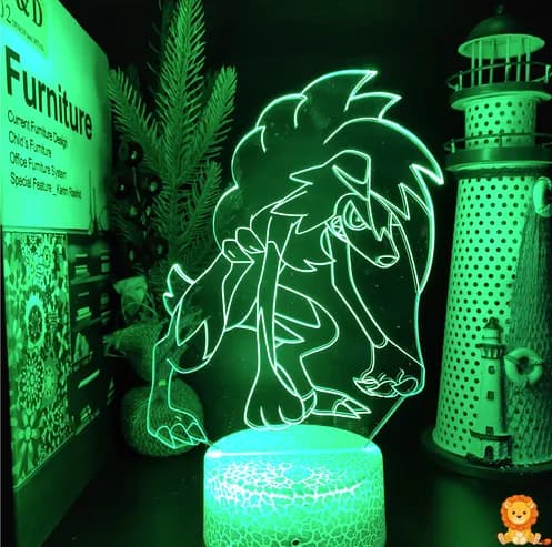 Lougaroc Pokémon LED Nachtlicht, leuchtend im dunklen Raum, mit optionaler Fernbedienung zur Steuerung der Helligkeit, ideal für Kinderzimmer und Pokémon-Sammler. - View 5