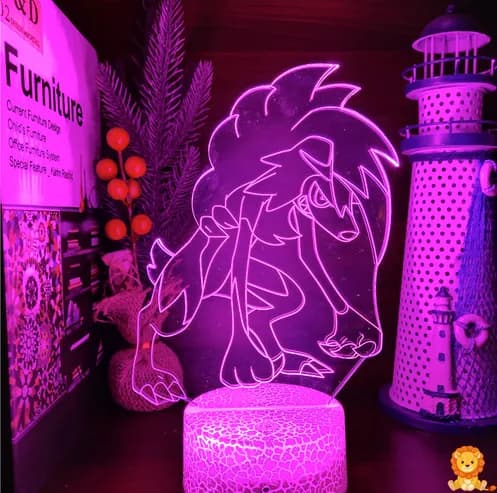 Lougaroc Pokémon LED Nachtlicht, leuchtend im dunklen Raum, mit optionaler Fernbedienung zur Steuerung der Helligkeit, ideal für Kinderzimmer und Pokémon-Sammler. - View 6