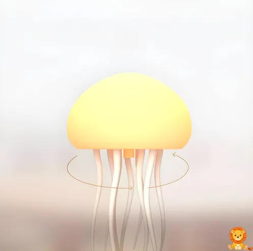 Veilleuse Méduse Sonore avec éclairage LED multicolore, simulant une méduse flottant dans un aquarium, activée par le son, idéale pour une chambre d'enfant. - View 15