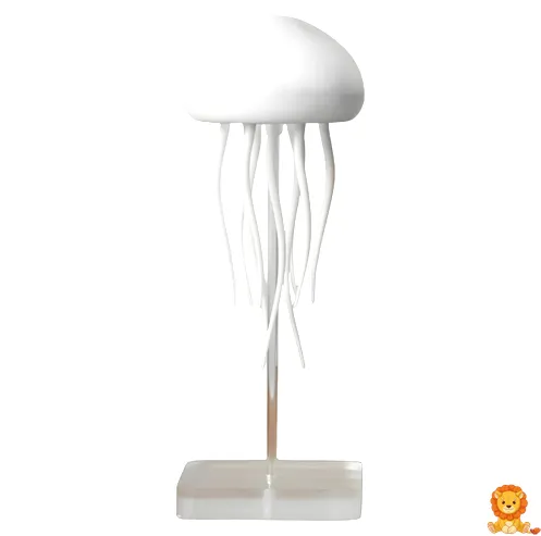 Veilleuse Méduse Sonore avec éclairage LED multicolore, simulant une méduse flottant dans un aquarium, activée par le son, idéale pour une chambre d'enfant. - View 2