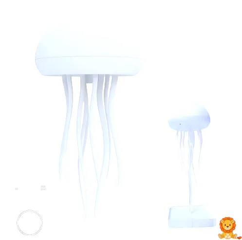Veilleuse Méduse Sonore avec éclairage LED multicolore, simulant une méduse flottant dans un aquarium, activée par le son, idéale pour une chambre d'enfant. - View 17