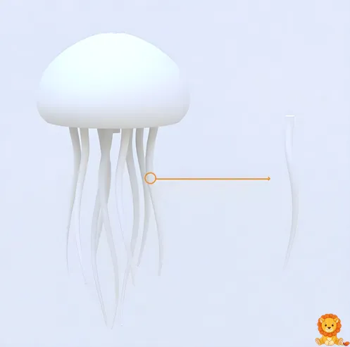 Veilleuse Méduse Sonore avec éclairage LED multicolore, simulant une méduse flottant dans un aquarium, activée par le son, idéale pour une chambre d'enfant. - View 13