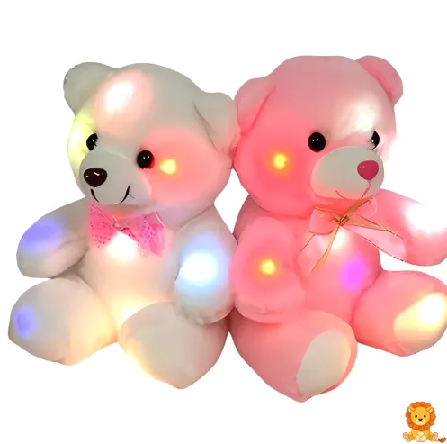 白色或粉色泰迪熊小夜灯